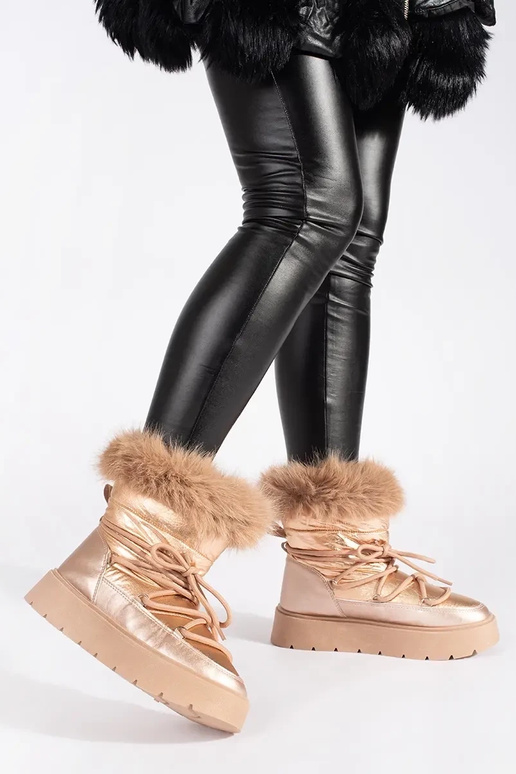 gouden kleur SnoInboots voor dames...