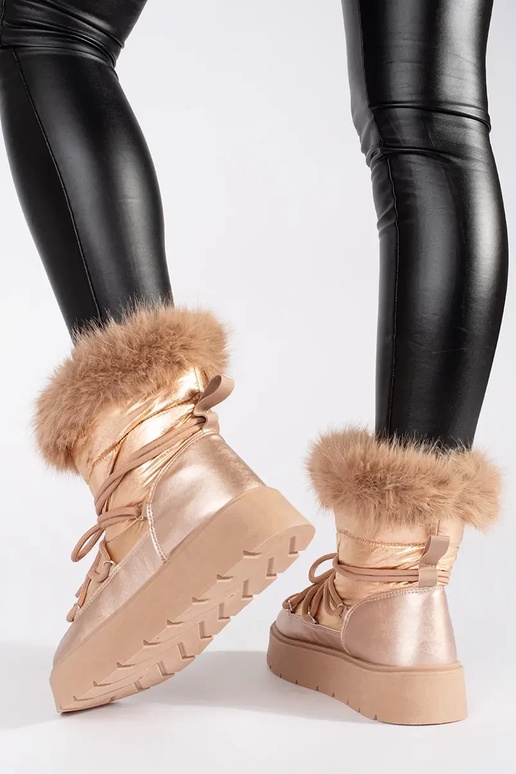 gouden kleur SnoInboots voor dames...