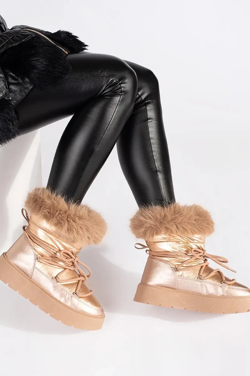 gouden kleur SnoInboots voor dames...