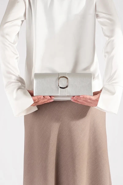 Zilveren kleine elegante handtas met...