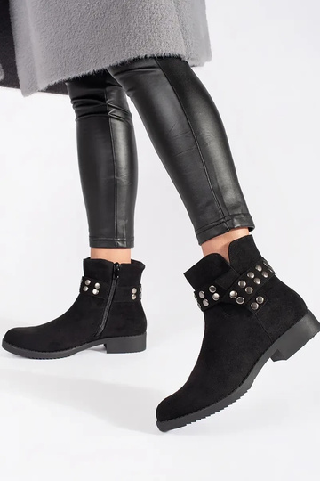 Lage dameschoenen van suède 2