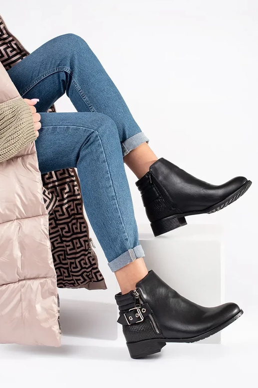 Zwarte platte schoenen voor dames