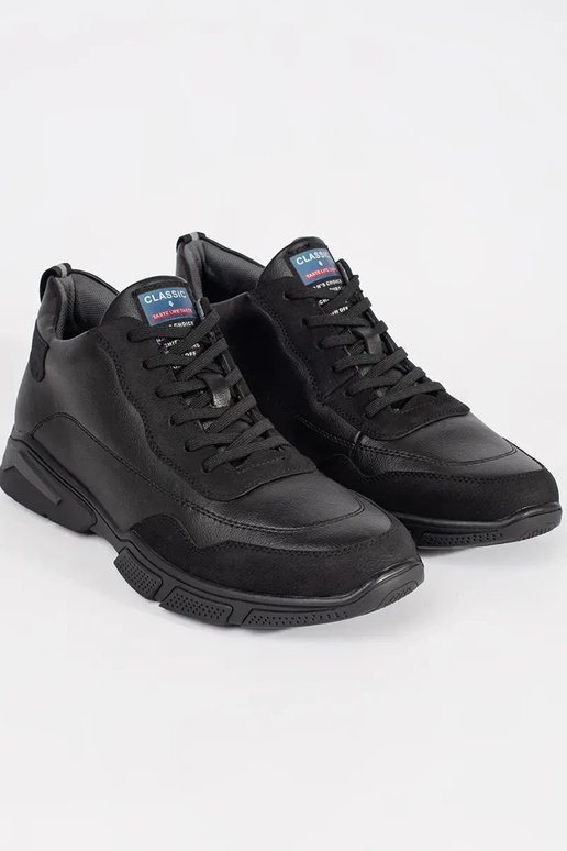 Zwarte herenlaarzen met veters Zwarte herenlaarzen met veters