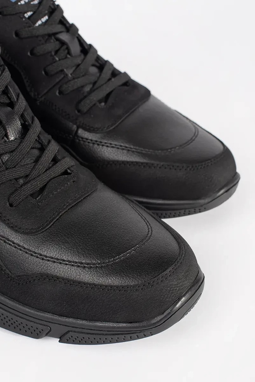 Zwarte herenlaarzen met veters Zwarte herenlaarzen met veters