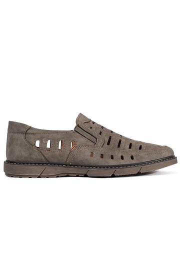 Bruine heren open mocassins