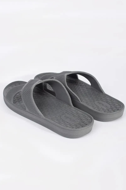 Grijze herenslippers