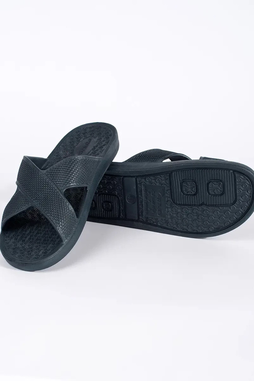 Navy blauwe heren zwembadslippers