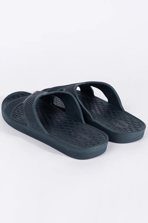 Navy blauwe heren zwembadslippers