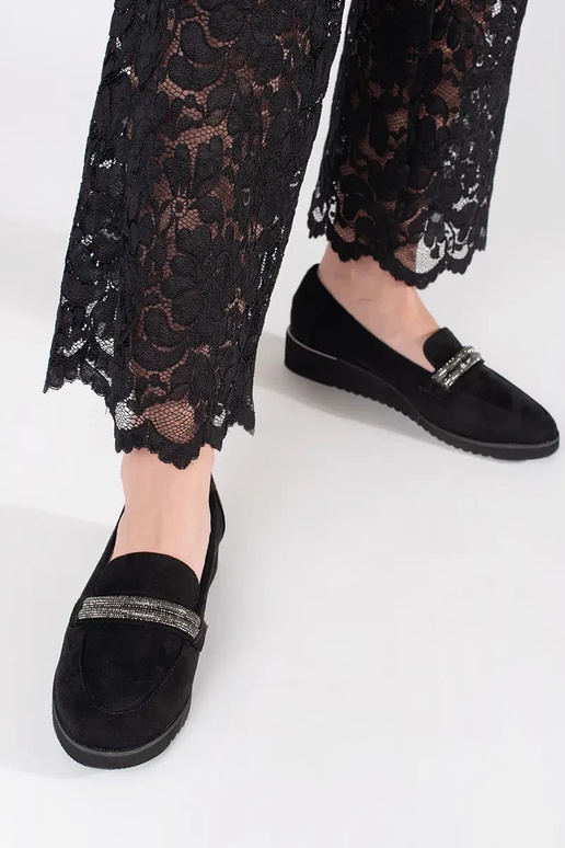 Zwarte suède mocassins