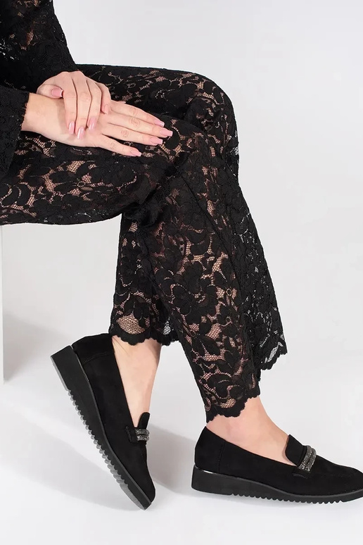 Zwarte suède mocassins