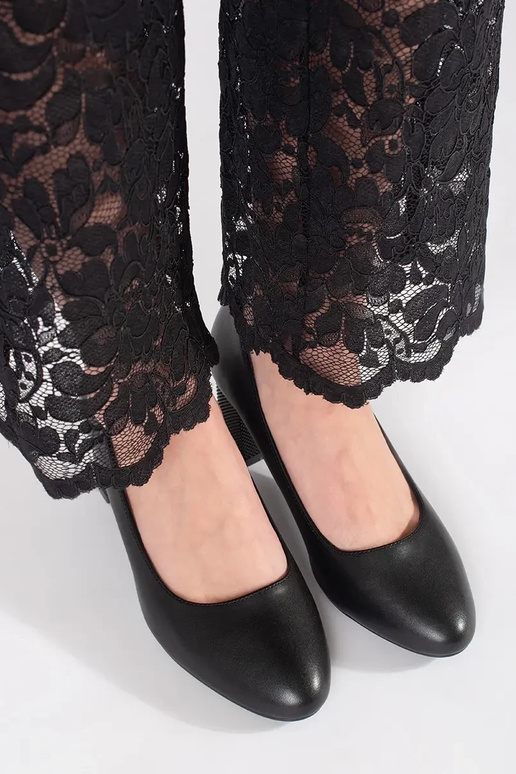 Zwarte klassieke hakken Sergio Leone