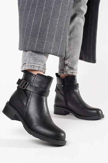 Zwarte lage hakken met... 2