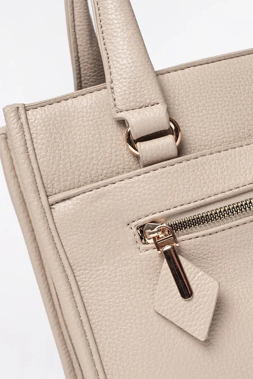 Ivoorkleurige tas met rits