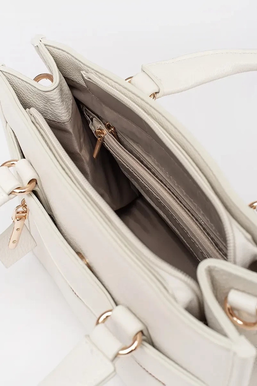 Felle zandkleurige tas met rits