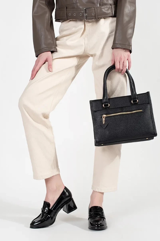 Zwarte tas met rits Zwarte tas met rits