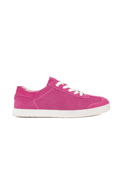roze sneakers model met perforaties...
