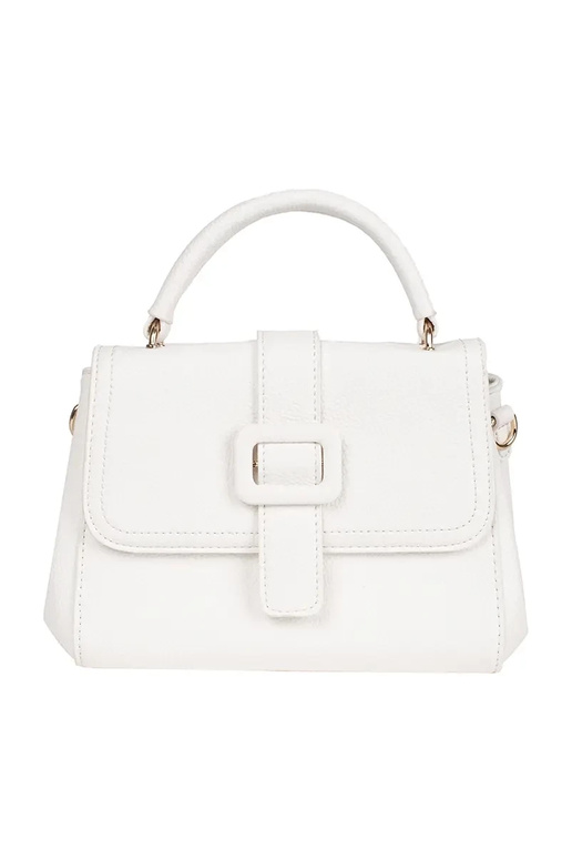 Witte kleine tas met gouden elementen