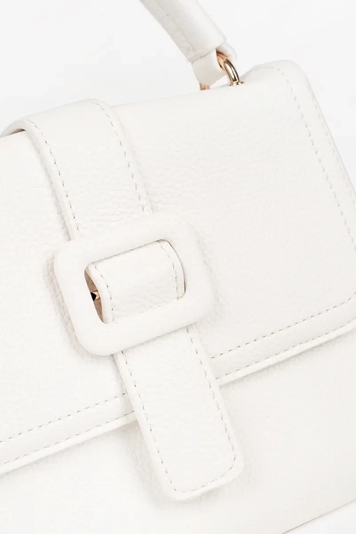 Witte kleine tas met gouden elementen