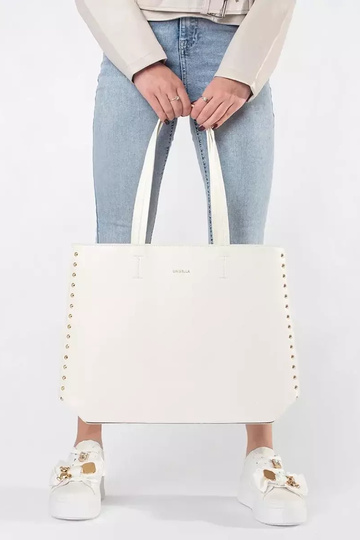 grote witte shopper tas met... 2