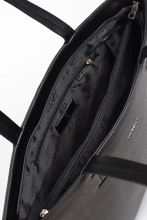 grote zwarte shopper tas met studs