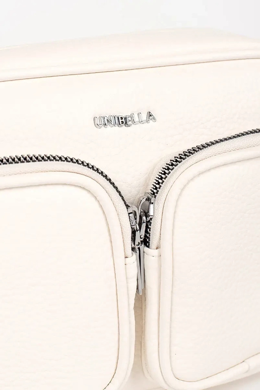 Klein handtasje in lichtgeel met zakjes