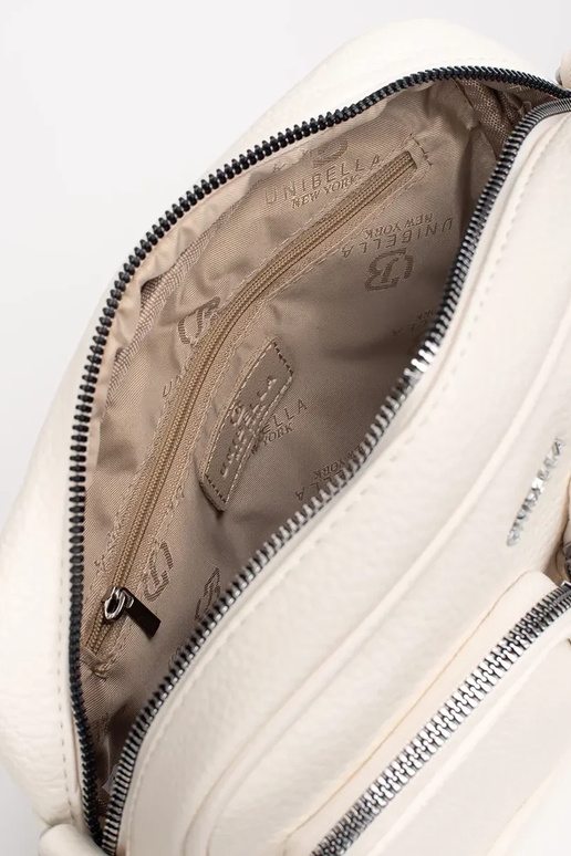 Klein handtasje in lichtgeel met zakjes