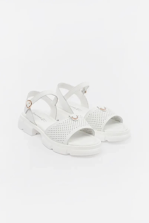 Witte sandalen met platform Witte sandalen met platform