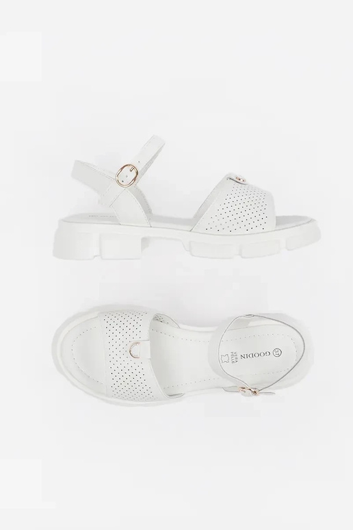 Witte sandalen met platform Witte sandalen met platform