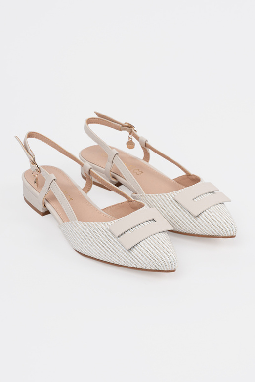 Witte sandalen met open hak