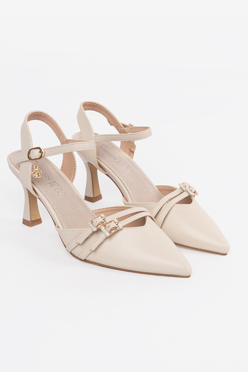 Ivoor kleur hoge hakken 2