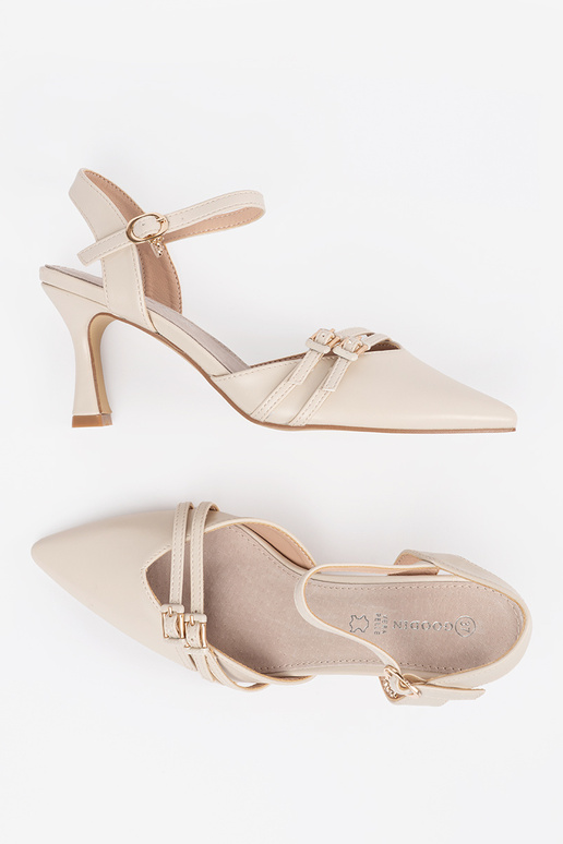 Ivoor kleur hoge hakken