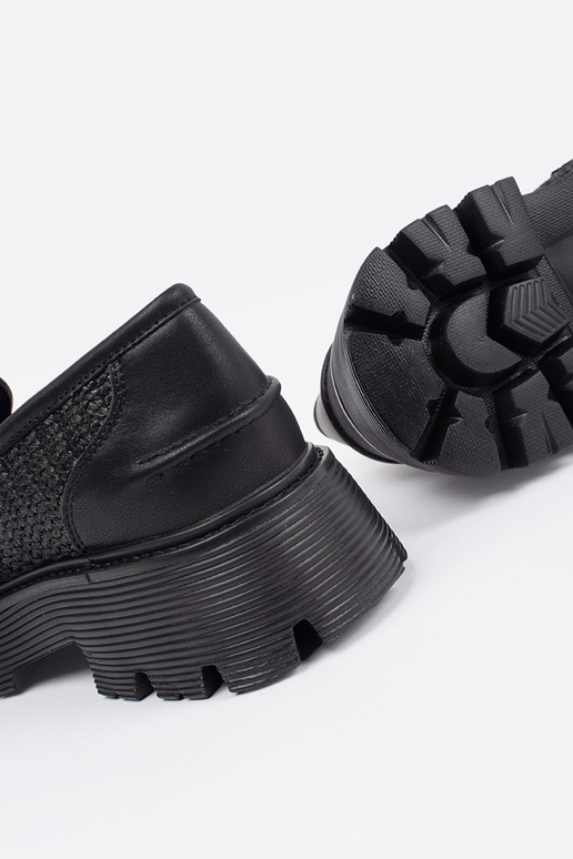 Zwarte Mocassins met Platform en...