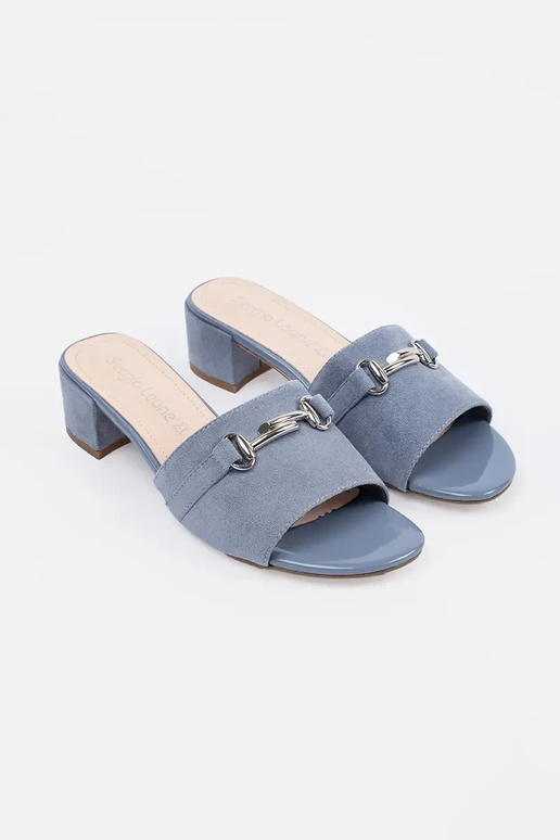 blauwe slippers op hoge hakken Sergio... blauwe slippers op hoge hakken Sergio...