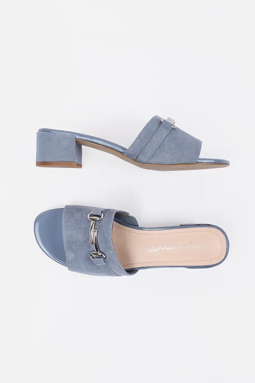 blauwe slippers op hoge hakken Sergio... blauwe slippers op hoge hakken Sergio...