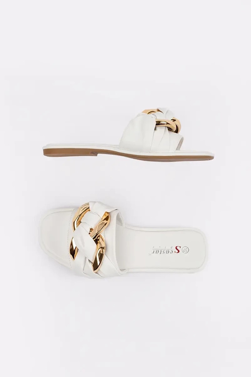 slippers voor vrouwen plat witte kleur slippers voor vrouwen plat witte kleur