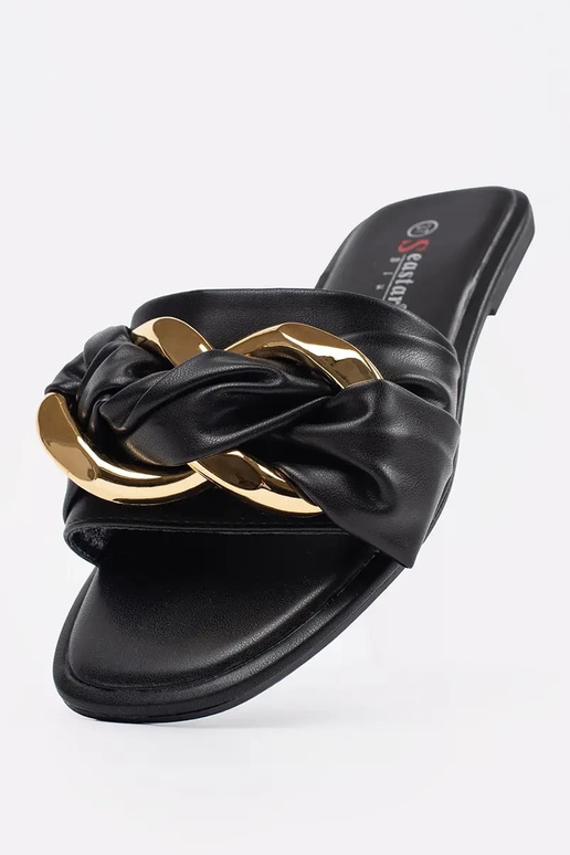 slippers voor vrouwen plat zwarte kleur slippers voor vrouwen plat zwarte kleur