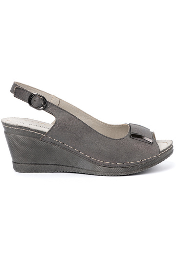 Dames grijze sandalen op...