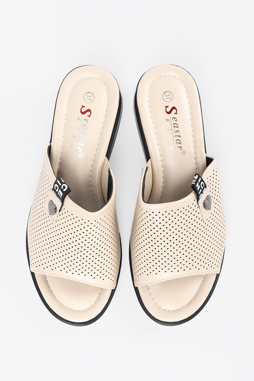 Dames slippers met platform zand Dames slippers met platform zand