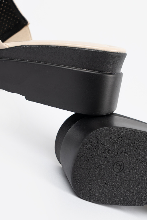 Dames slippers met platform zand Dames slippers met platform zand