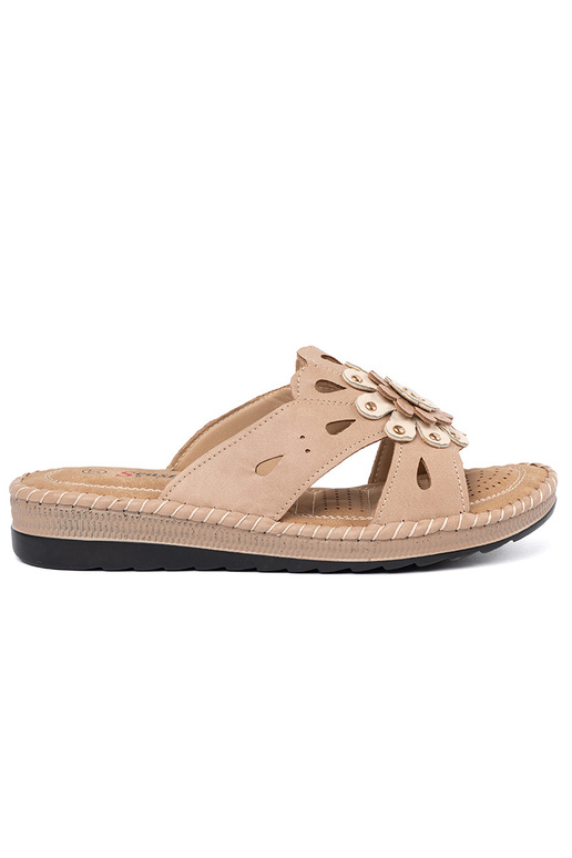 Dames slippers met decoratieve...