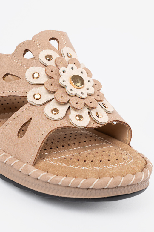 Dames slippers met decoratieve...