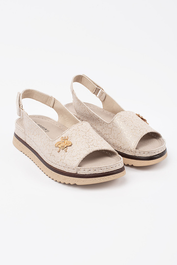 Beige sandalen met plateau... 2