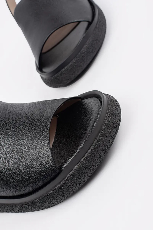 zwarte comfortabele sandalen voor dames