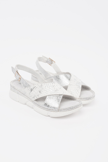Witte Platte Sandalen 2
