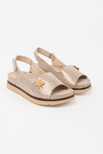 Gouden sandalen met plateau... 2