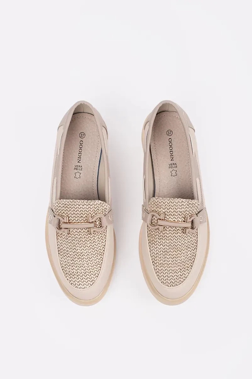 ivoren instapschoenen met leren... ivoren instapschoenen met leren...