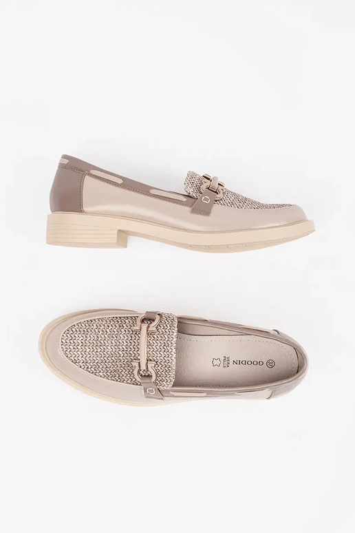 zandkleurige instapschoenen met leren... zandkleurige instapschoenen met leren...