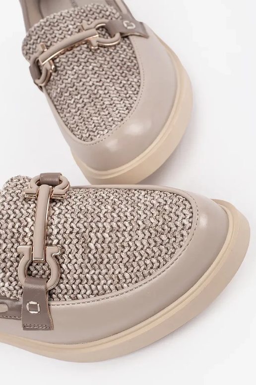 zandkleurige instapschoenen met leren... zandkleurige instapschoenen met leren...