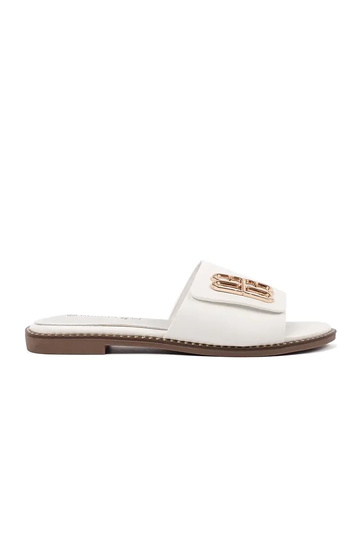 witte slippers voor dames...