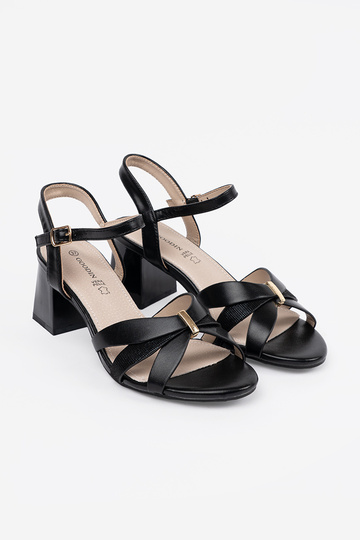 Zwarte hak sandalen 2